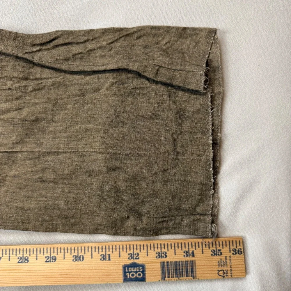 Joseph Abboud Heritage Pants Mens 38W Brown 100% Linen Leomaster Italian Fabric